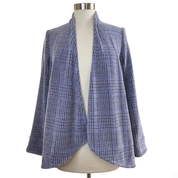 SOFT SURROUNDINGS Warwick Plaid Sweater Blazer size M - Picture 7 of 10